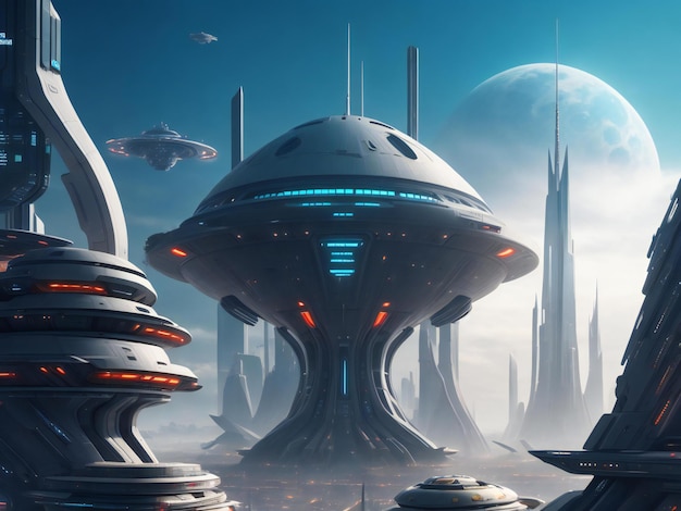 sci fi futuristische stad