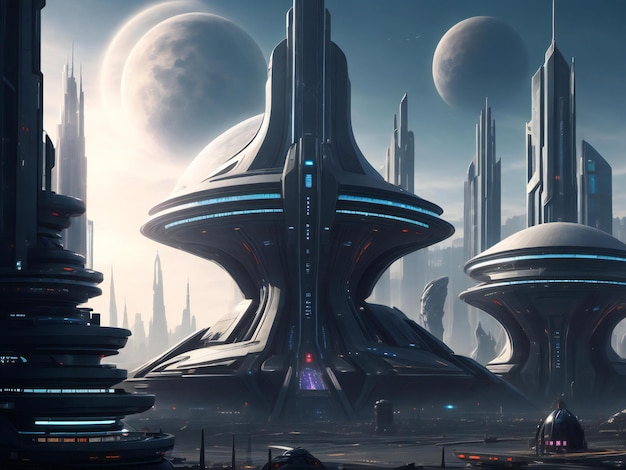 sci fi futuristische stad