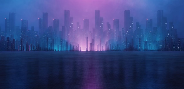 Photo sci fi virtual city