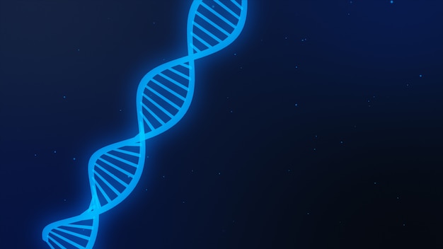 Science background with a DNA molecules. 3d illustration