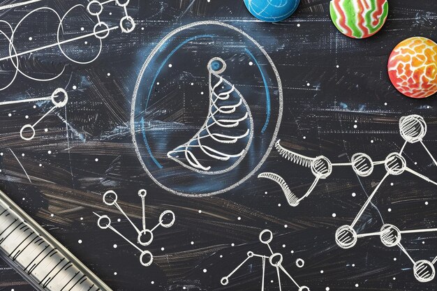 Foto disegno di doodle scientifico