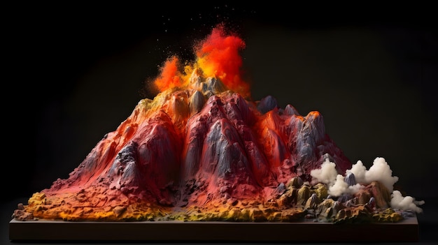 Science Fair Wonder Volcanic Eruption Model Miniature