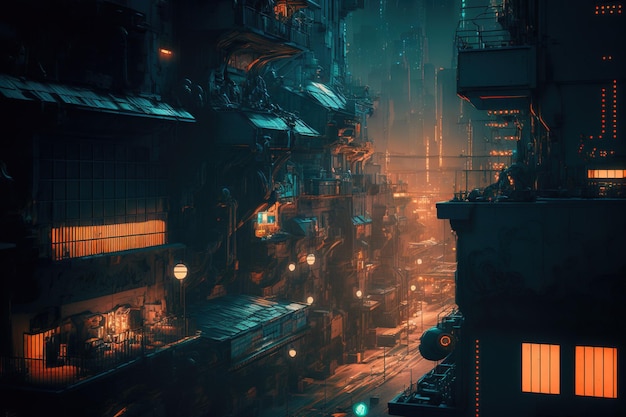 science fiction city