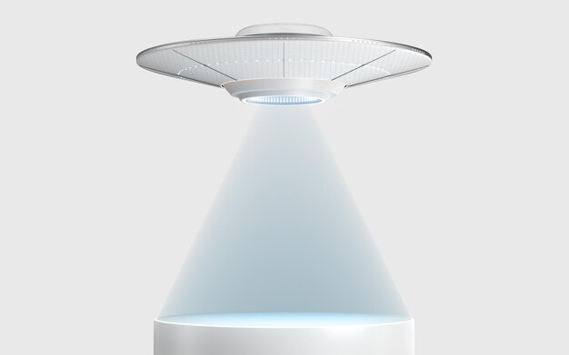 공상 과학 UFO 우주선 3d 렌더링