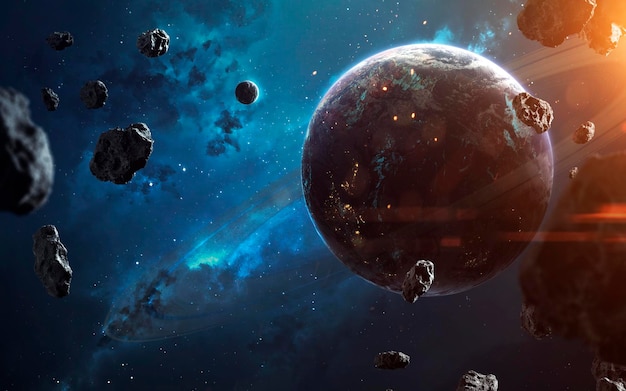 Фото Научно-фантастические обои планетарная система на расстоянии тысяч световых лет от земли элементы этого изображения предоставлены nasa