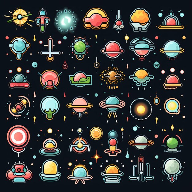 science icon set