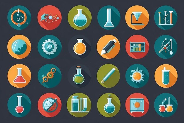 Photo science icons