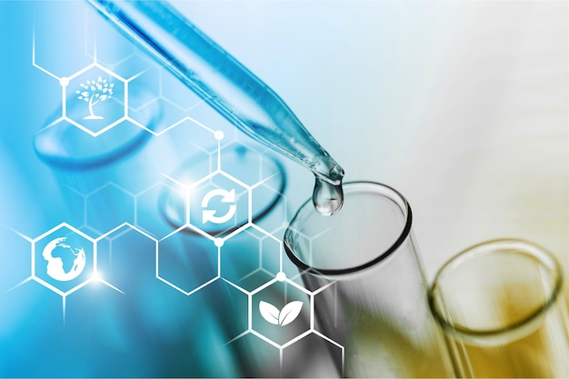 Science laboratory test tubes , laboratory equipment