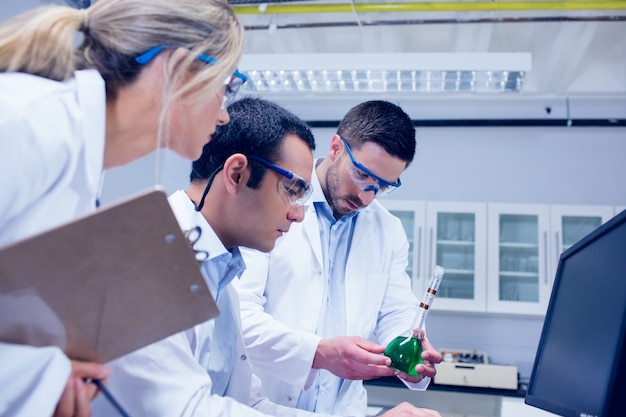 Science students working together in the lab