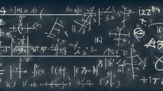 Foto formule scientifiche sulla lavagna