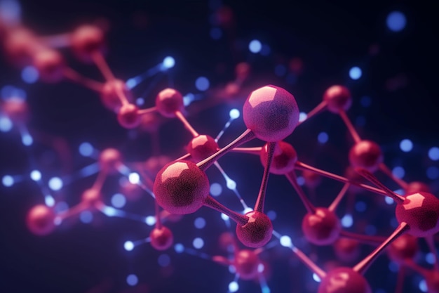 Scientific molecule background Created with generative Ai technology