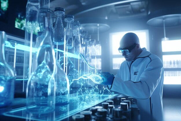 A scientist conducting experiments in a generative ai