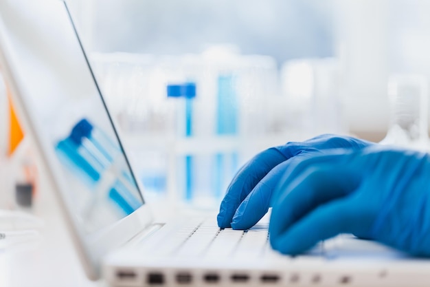 Scientist conducting research in a lab environment