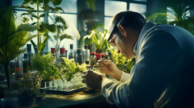 A scientist deeply engaged in natural drug research