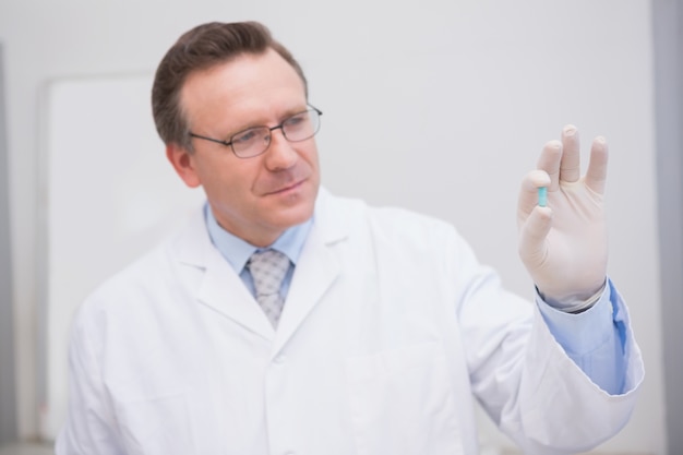 Scientist holding tablet 