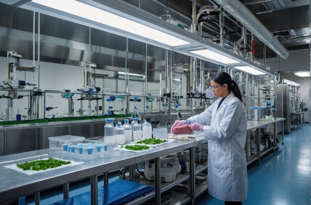 사진 scientist in a sterile laboratory environment