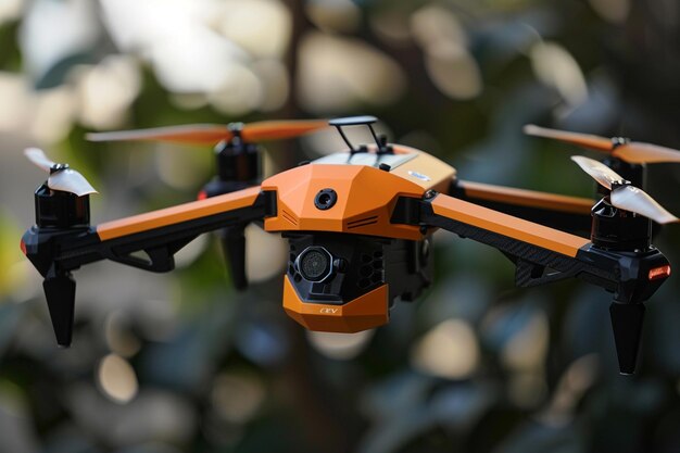 Photo the scientist introduces a new drone model equippe generative ai