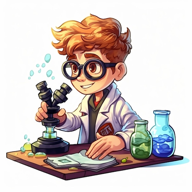 A scientist kid