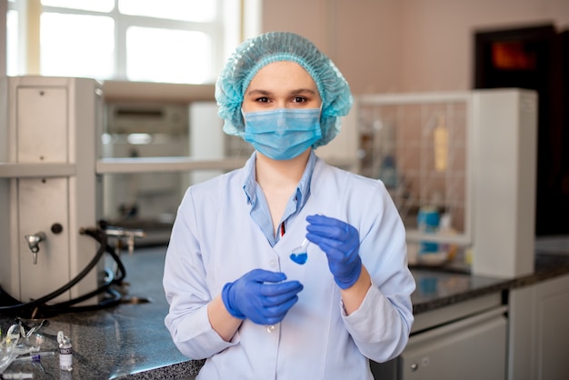 Scientist researching in laboratory