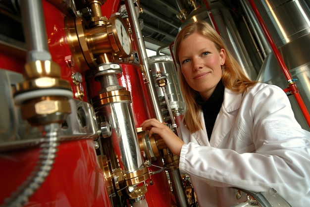 A scientist studies the potential of a redox flow battery a technology for longduration energy stora