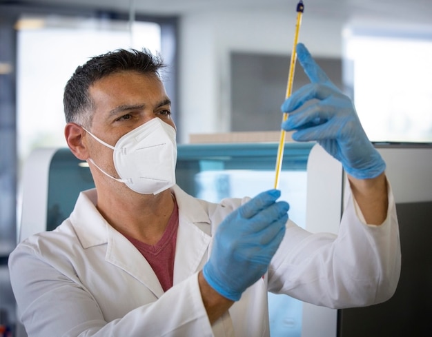 scientist working in biology laboratory