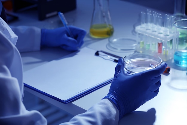 Scientist working in laboratory