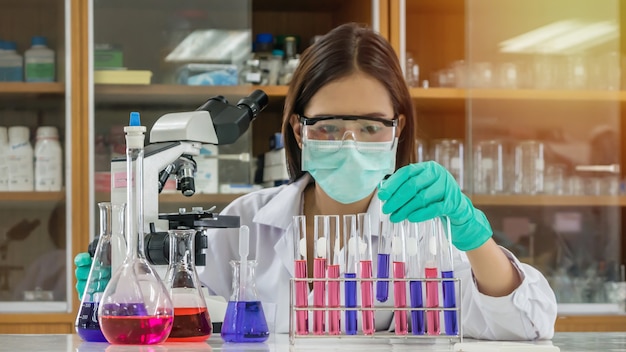 Scientist working at laboratory