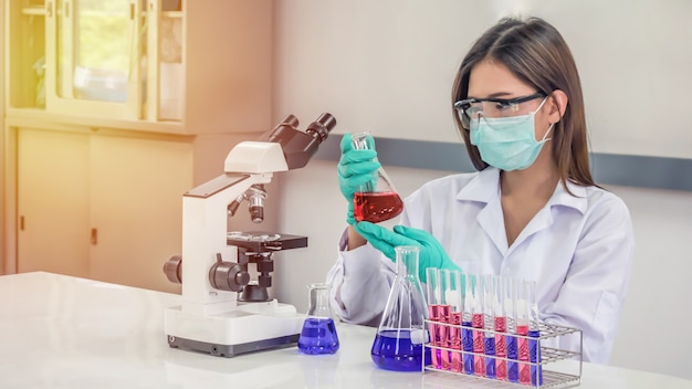 Scientist working at laboratory