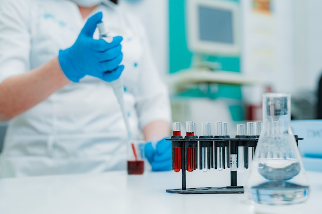 Scientist working at the laboratory