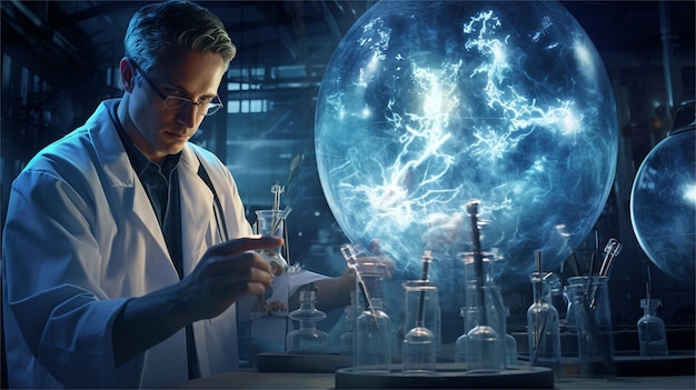 scientist working in laboratory