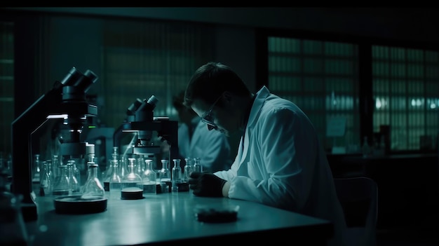 Scientists in laboratory