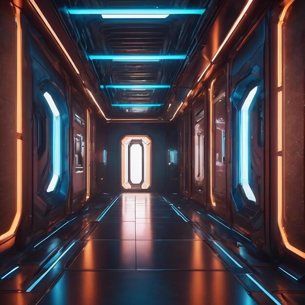 Scifi corridor room