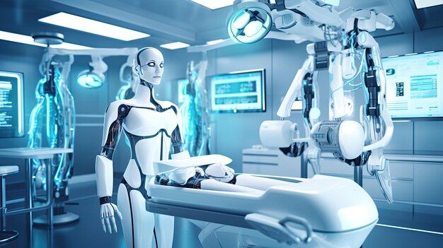 Premium Photo | SciFi Cyborg Innovation in Robotic Technology in Medicine