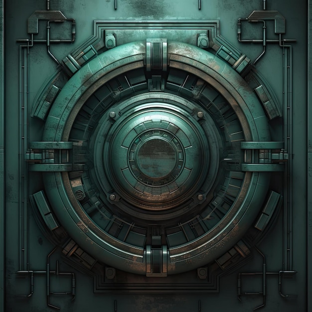 Scifi heavy door Generative AI