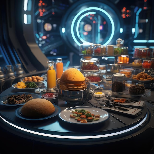 Scifi-keuken van de toekomst