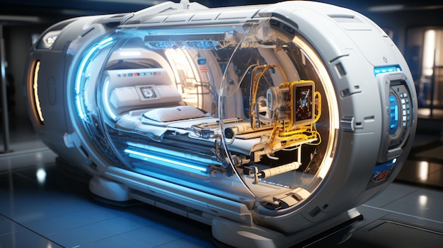 SciFi Medical Bed 3D Design Futuristische concepten voor de gezondheidszorg