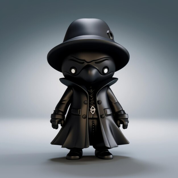 Foto scifi noir cartoon doll design di personaggi giocosi in zbrush