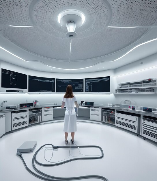 Foto laboratorio di ricerca scifi