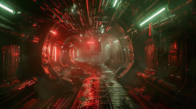 Scifi ruimteschip interieur