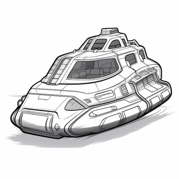 Scifi Ship Drawings For Kids Contoured Shading And Graphic Novel Inspired Illustrations