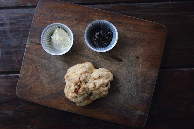 Scone with jam