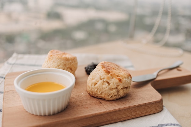 Scones en koffie in Engelse stijl English