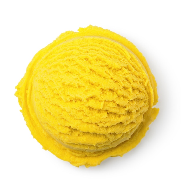 Scoop of mango ice cream