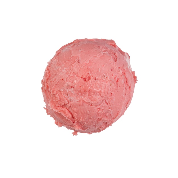 딸기 아이스크림 한 스쿱 고해상도 사진