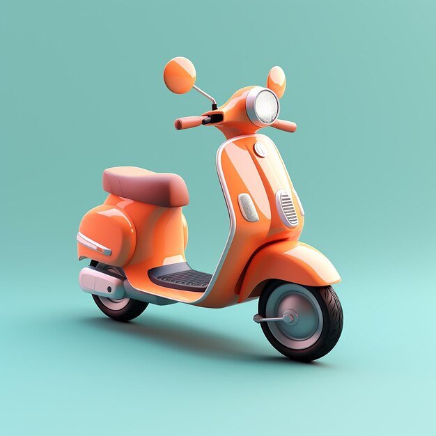 Photo scooter icon isolated 3d render illustration