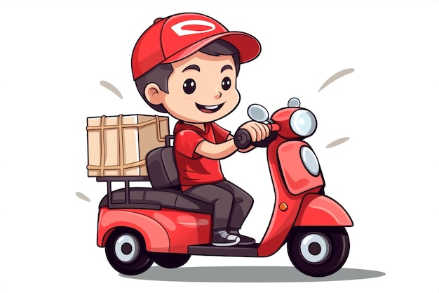 Scooter man service fast delivery courier