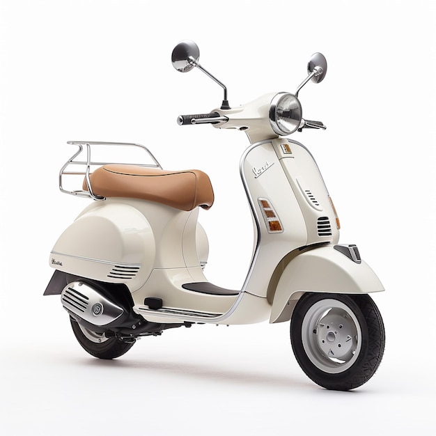 Scooter met witte achtergrond hoge kwaliteit ultra hd