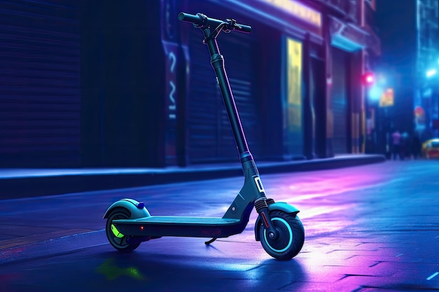 Scooter on the night street