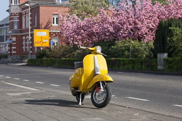 Scooter on the Street, Leichlingen, Germany