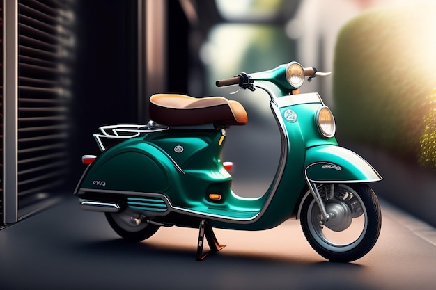 A scooter with the word vespa on it